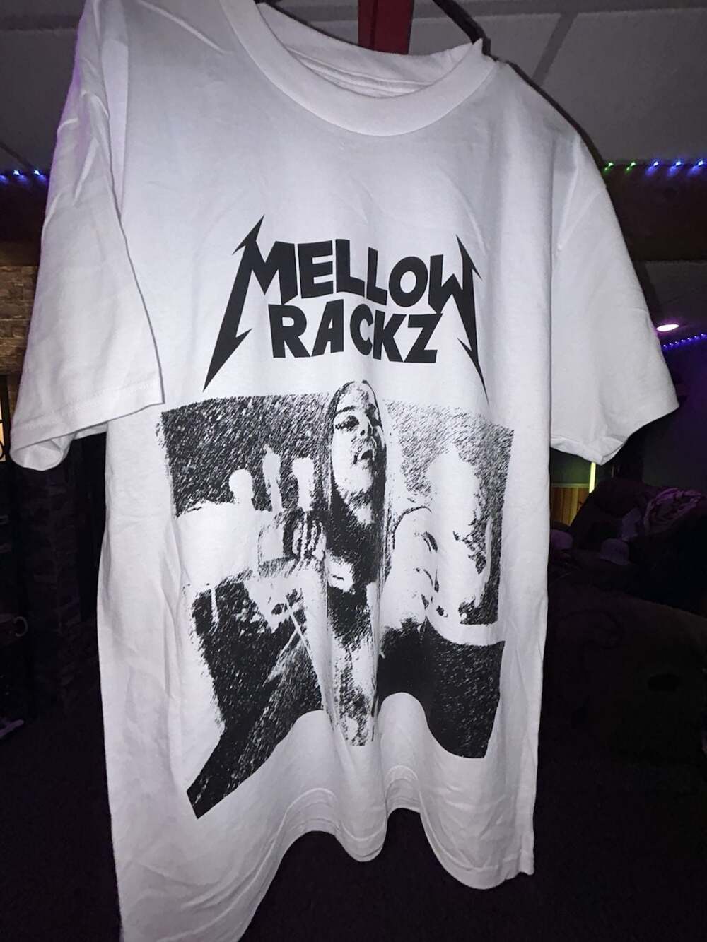 Mellow Rackz Graphic T-Shirt Large White